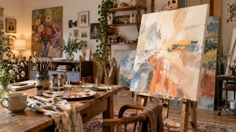 Warm-Artists-Studio-Workspace